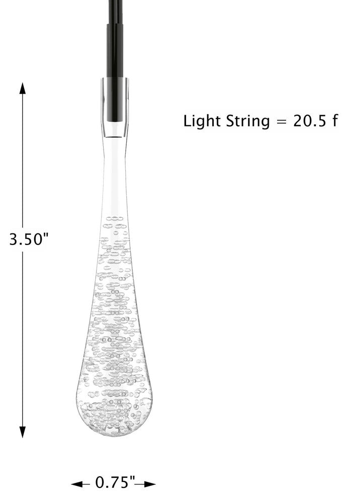 Pure Garden 8 Mode Solar LED String Lights, Cool White