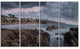 "Heavy Rain Clouds Over Crescent Bay" Landscape Wall Art, 4 Panels, 48"x28"