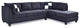 Solana Micro Suede Sectional, Black Micro Suede