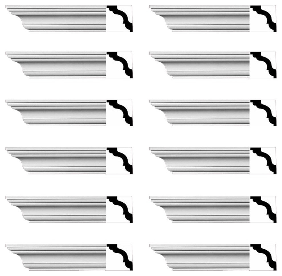 Cornice White Urethane Wellesley Design 12 Pieces Totaling 1128" Length
