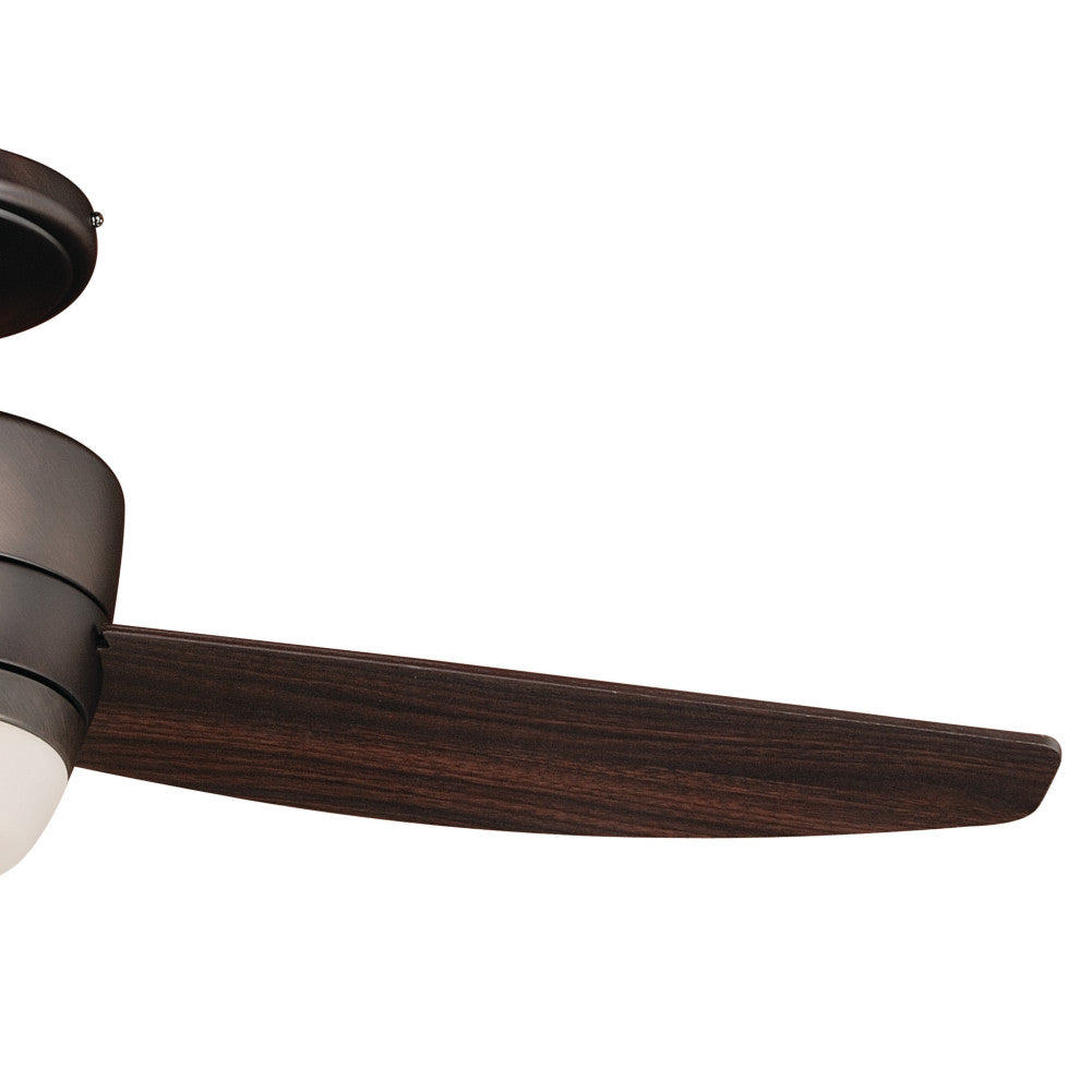 Adrian 44" Quiet Flush Ceiling Fan With LED Light Kit and Remote, Copper Bronze