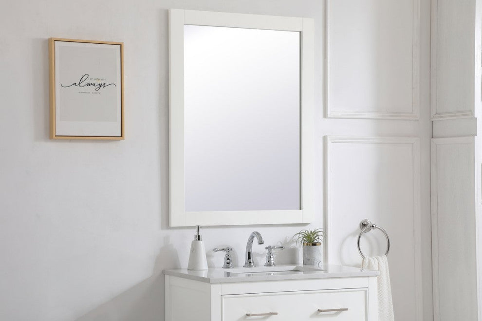 Anderson Rectangle Vanity Mirror 27", White