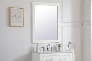 Anderson Rectangle Vanity Mirror 27", White