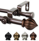 Meda 5/8" Double Curtain Rod Cocoa