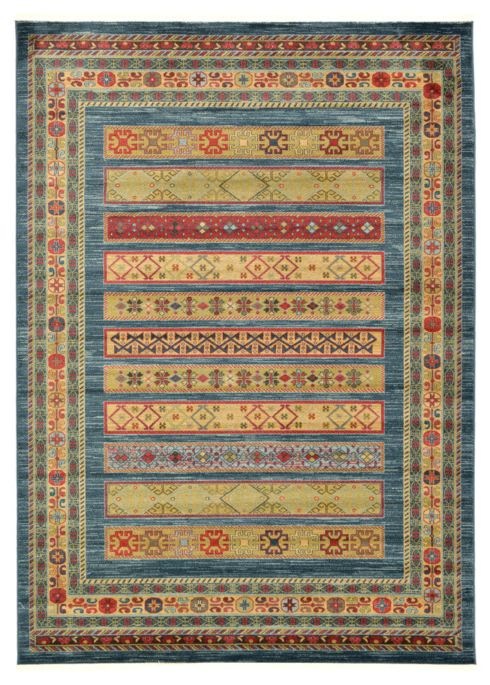 Unique Loom Blue Pasadena Fars 7' 0 x 10' 0 Area Rug