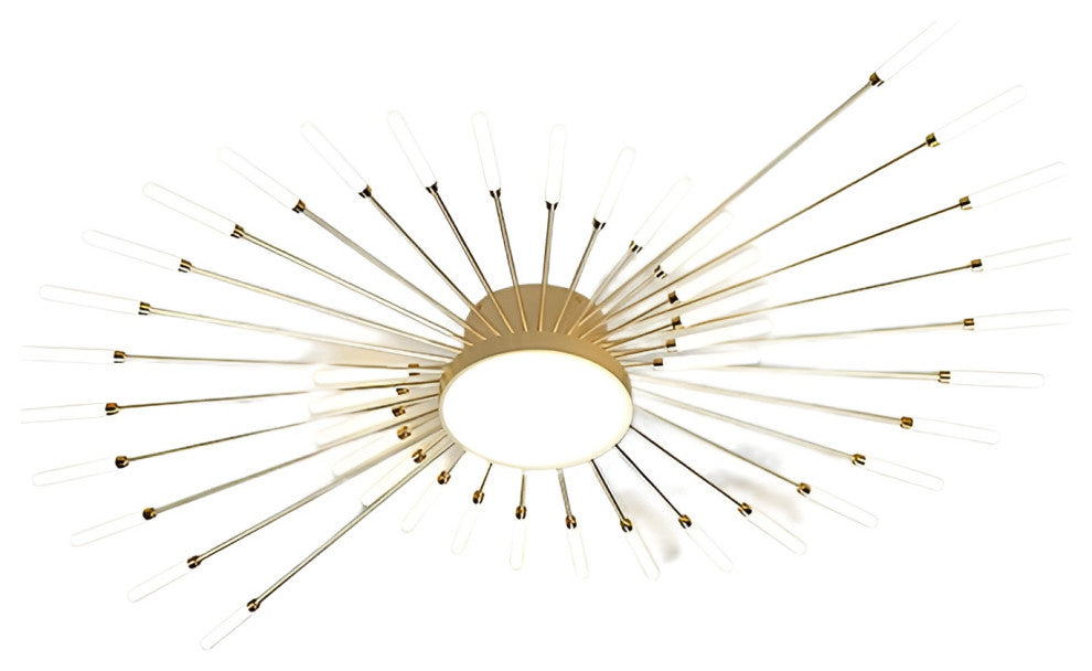 Yverdon-les-Bains | Creative Spiral LED Ceiling Light, Gold, 42 Heads
