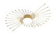 Yverdon-les-Bains | Creative Spiral LED Ceiling Light, Gold, 42 Heads