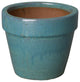 Medium Teal Round Flower Pot