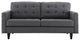 Modway Empress Upholstered Loveseat, Gray