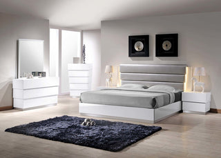 Florence White Modern 2-Drawer Bedroom Nightstand