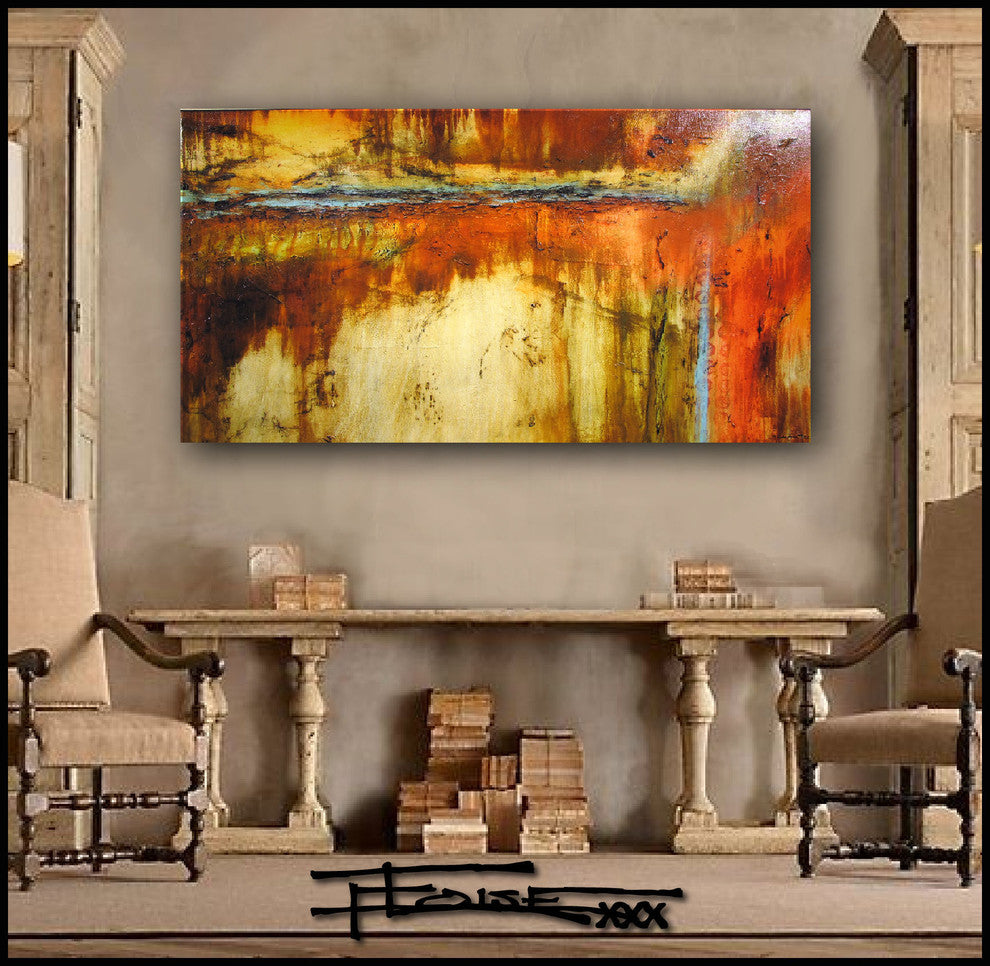 Modern, Abstract, Canvas Painting, Wall Art,  HUGE!  60 X 30 inch  Ready to Hang