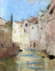 Charles Webster Hawthorne On the Canal, 21"x28" Gallery Wrapped Canvas Print