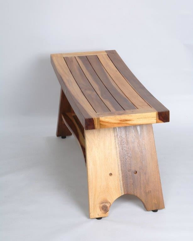 EcoDecors EarthyTeak Serenity Style Shower Bench, 35"