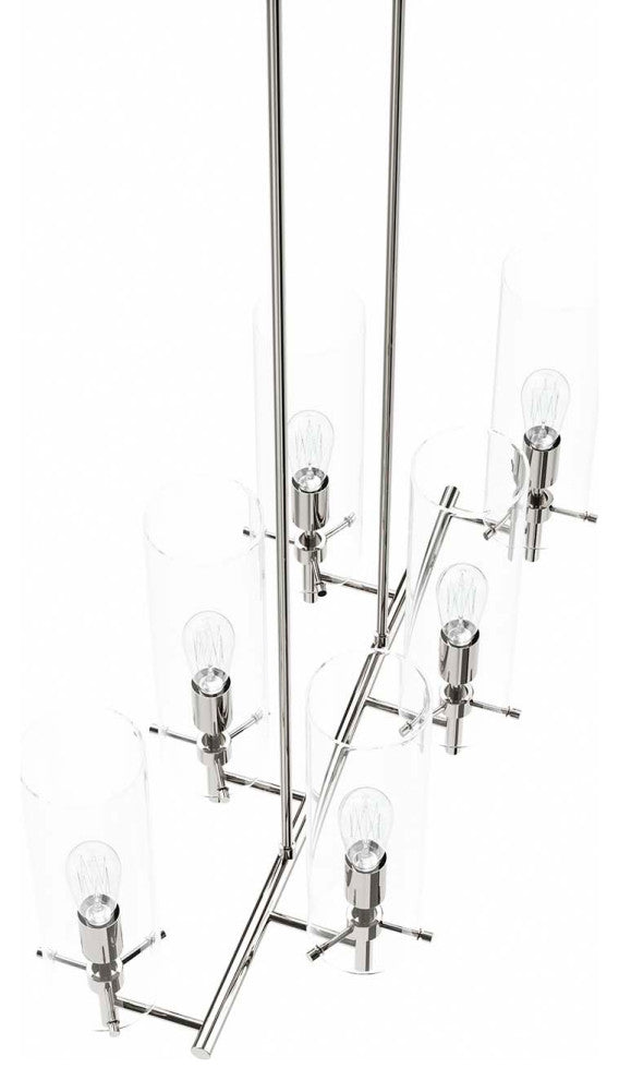 Skylark 6-Light Chandelier, Clear Polished Nickel
