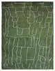 HAND KNOTTED LOOM SILK AREA RUGS-5'x8',Rectangle,Green White,Contemporary