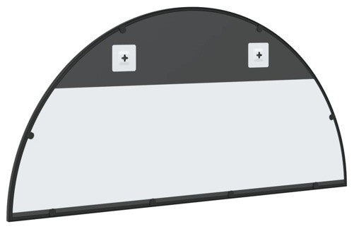 vidaXL Mirror Decorative Wall Mounted Make up Vanity Mirror Black Arch Iron