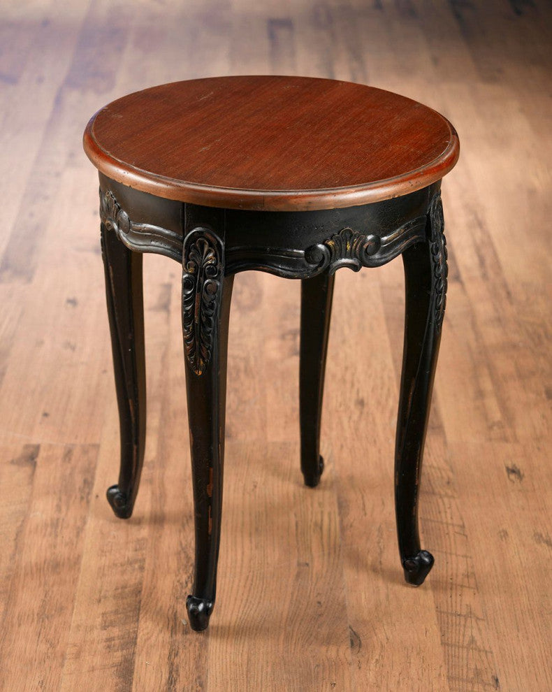 Carina Wood End Table, Black