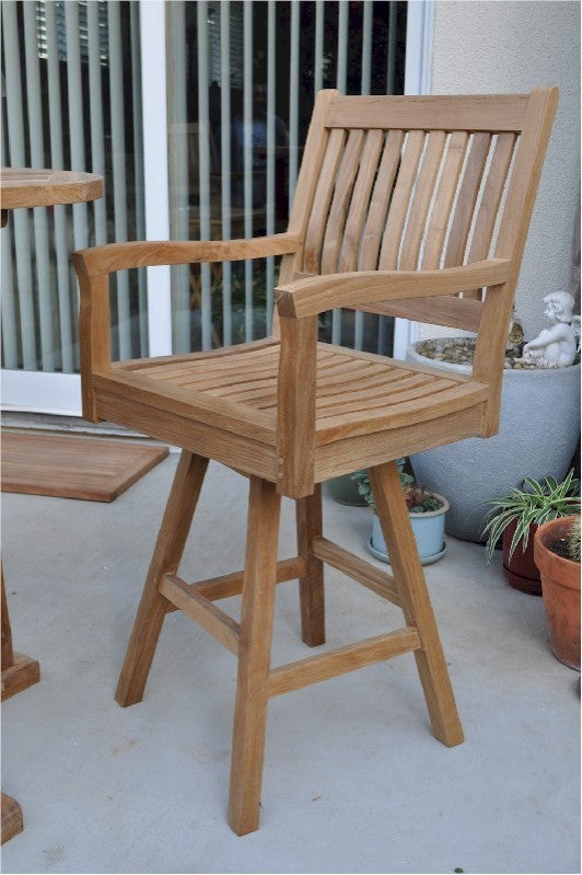 Anderson Teak CHB-S087 Rialto Swivel Bar Armhair