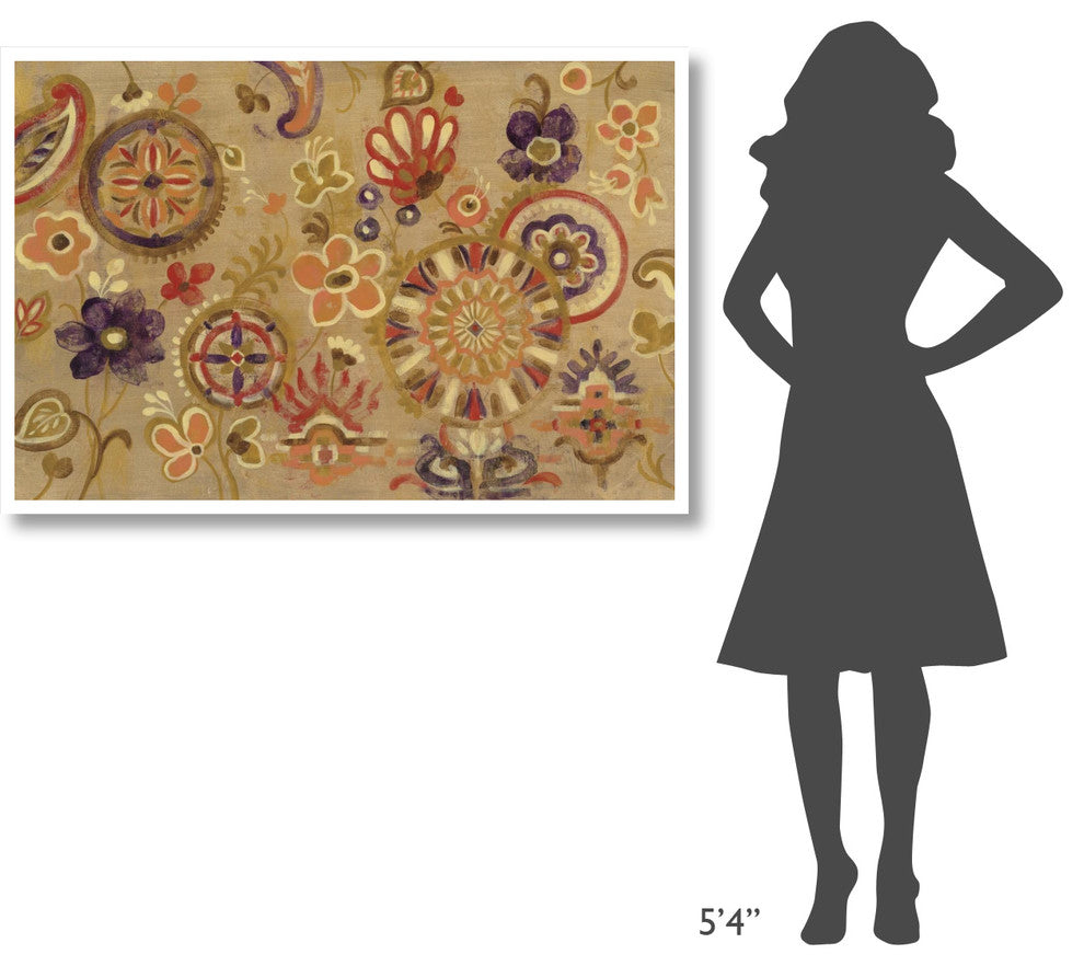 "Oriental Screen" Digital Paper Print by Silvia Vassileva, 50"x34"