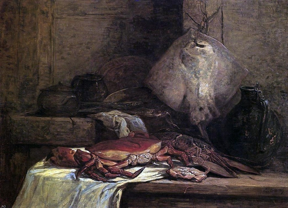 Eugene-Louis Boudin Crab Lobster and Fish Wall Decal