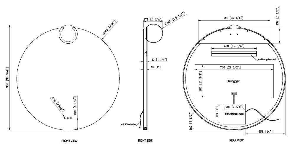 Gia Vertical Mirror - 26" x 42"