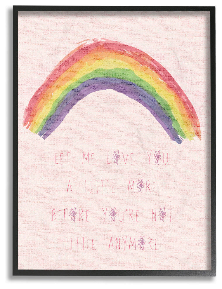 Stupell Industries Love You a Little More Pink Rainbow, 11 x 14