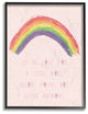Stupell Industries Love You a Little More Pink Rainbow, 11 x 14