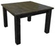 Barnwood Style Timber Peg Extension Table, Weathered Slate, 2-Leaf 42" X 66"
