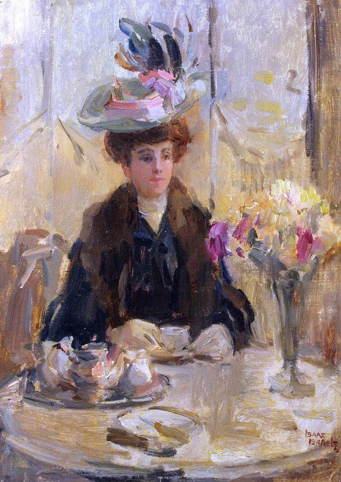 Isaac Lazerus Israels Het Dure Hoedje, 18"x27" Wall Decal