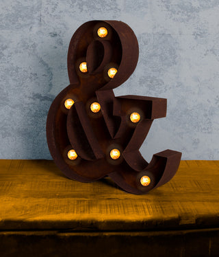 Vintage Retro Lights and Signs Symbol "and"