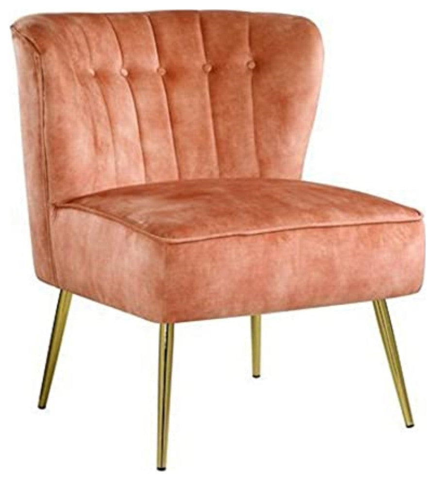 Ac00126, Accent Chair, Burnt Orange Velvet, Sambell