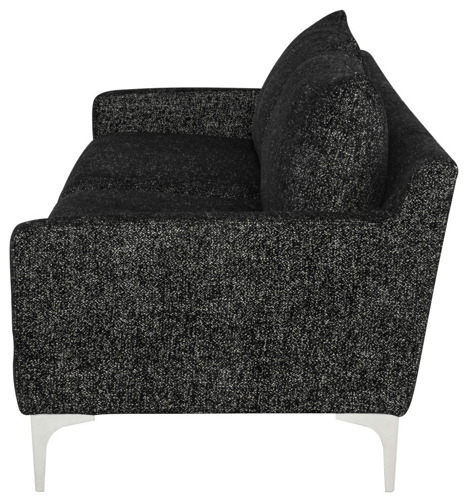 Anders Salt & Pepper Fabric Triple Seat Sofa, HGSC856