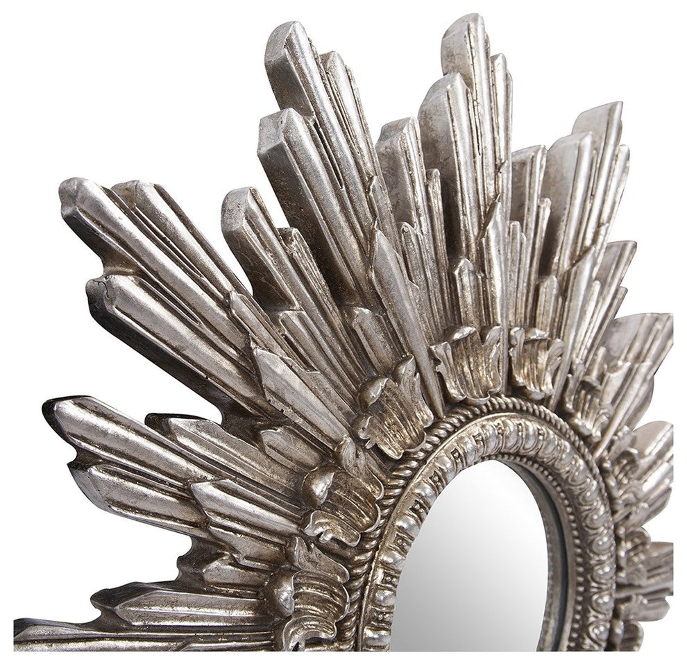 Howard Elliott Chelsea Antique Silver Starburst Mirror