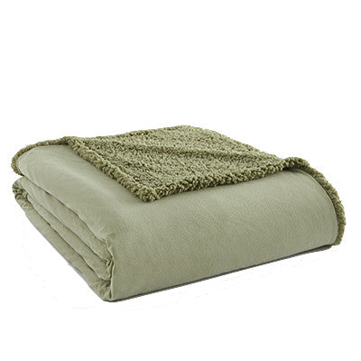 Micro Flannel Sherpa Blanket, Meadow, King