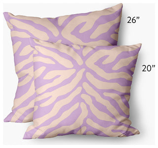 Animal Stripe Decorative Throw Pillow, Lilac, 20"x20"