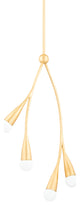 Elsa 4-Light Pendant Gold Leaf