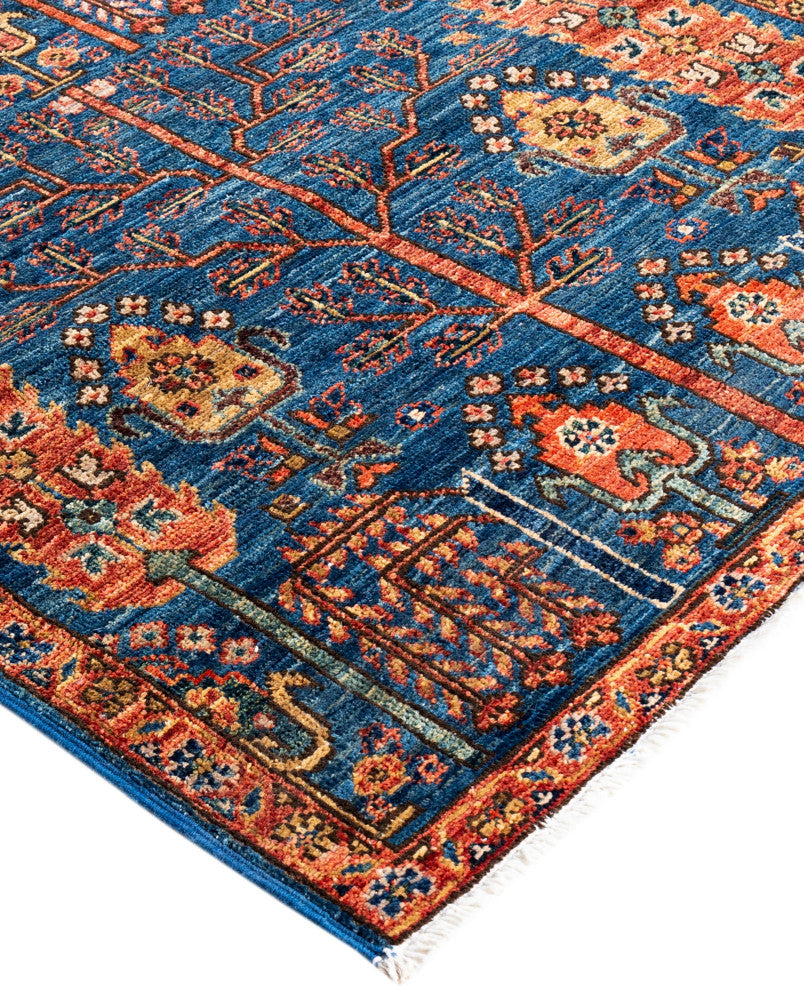 Serapi One-of-a-Kind Hand-Knotted Area Rug Blue, 2'9" x 9'10"