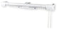 Heavy Duty Traverse Rod, Center Open, White, 84-156"