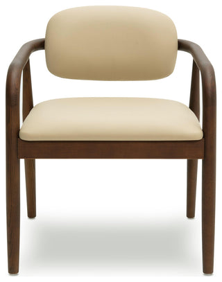 Betsy Taupe Vegan Leather Dining Chair