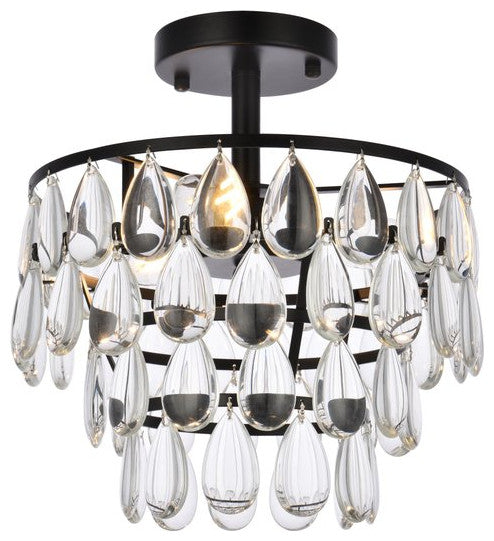 Murphy 12" Flush Mount, Black