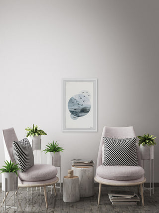 "Bird Waves" Framed Painting Print, 24"x36"