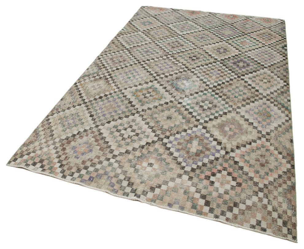 Rug N Carpet - Hand-knotted Anatolian 5' 4'' x 8' 10'' Distressed Vintage Rug