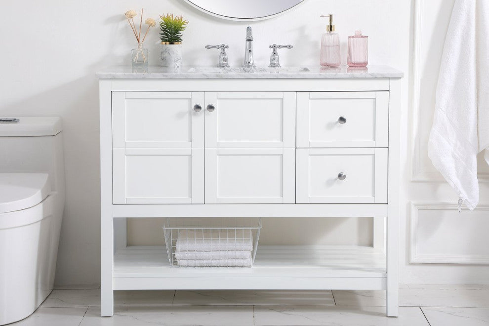 Elegant VF16542WH 42"Single Bathroom Vanity, White