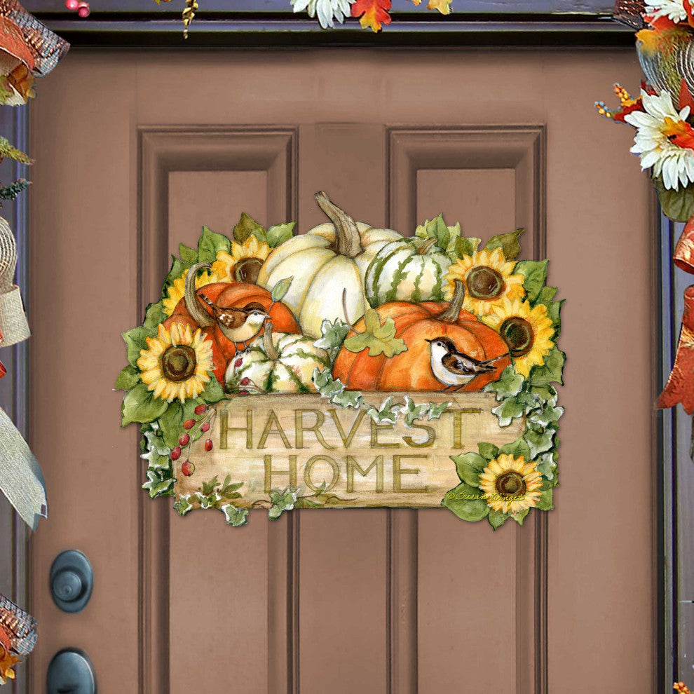 Cornucopia Door Decor by Susan Winget Thanksgiving Decor