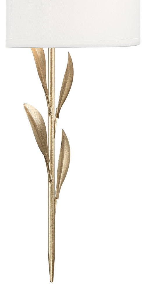 Broche Two Light Wall Mount in Antique Gold