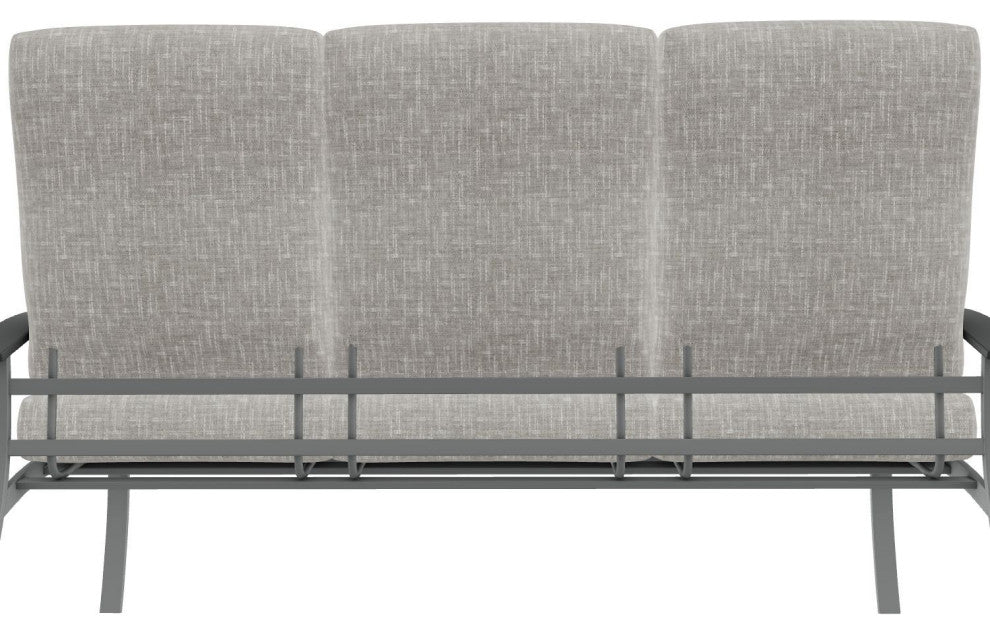 Belle Isle Cushion 3-Seat Outdoor Sofa, Hither Pewter/Graphite