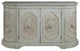 Classic Sideboard, Wood Frame With Raised Molding & Round Edges, Weathered Green