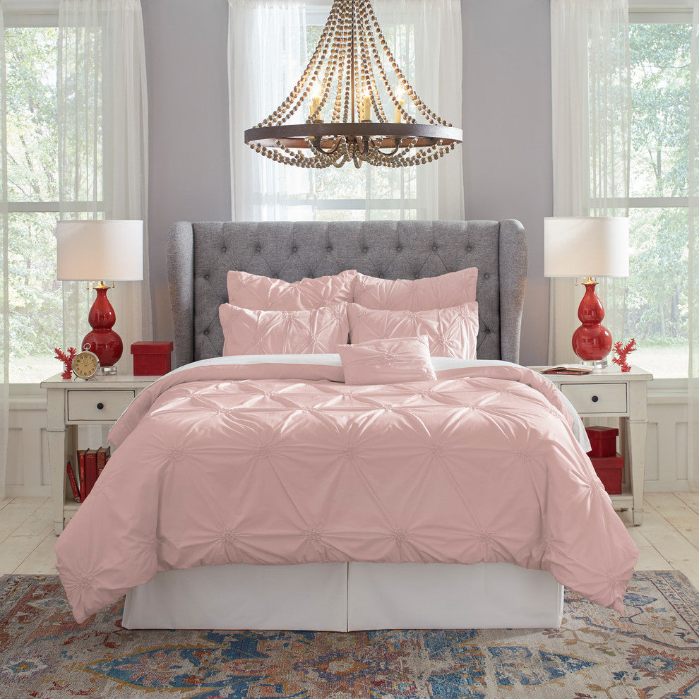 Pointehaven 200TC 6 PC Queen Comforter Set - Rose