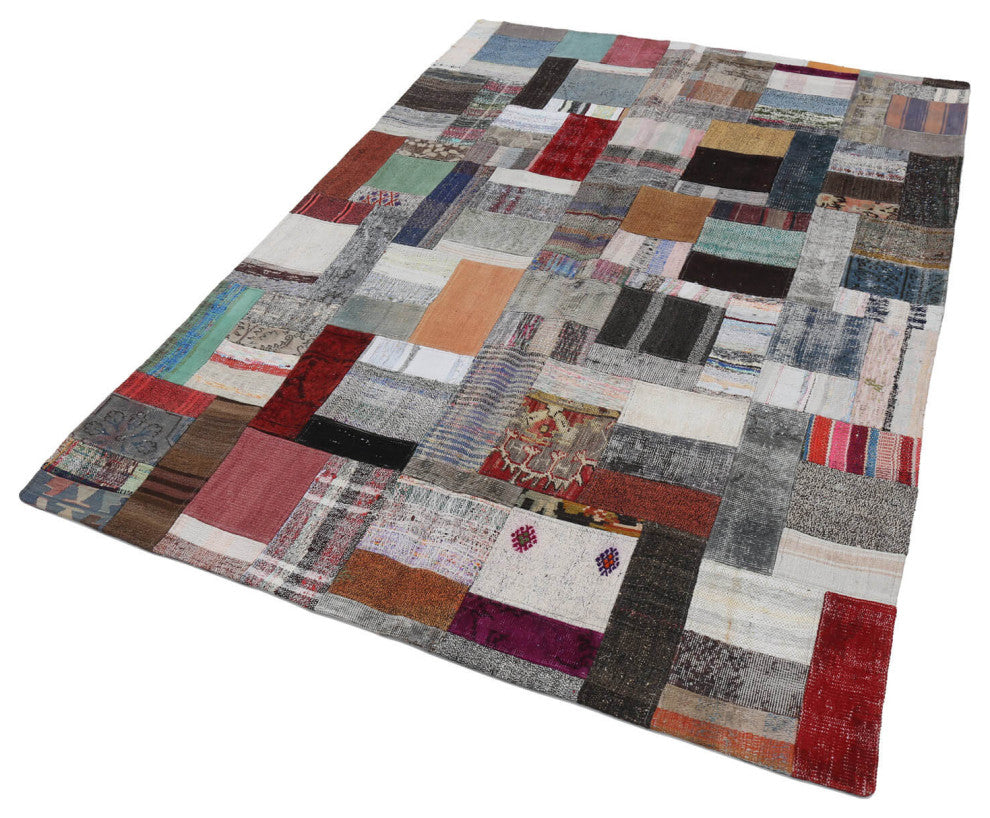 Rug N Carpet - Handmade Anatolian 5' 7'' x 7' 10'' Vintage Patchwork Kilim Rug
