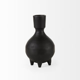 Cyrus 5.1Lx3.9Wx7.5H Black Spherical Vase With Flute Decorative Object